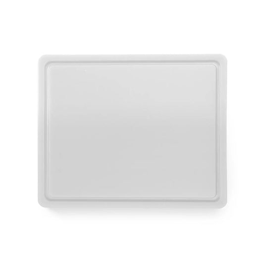 Cutting board, HDPE, white, 32.5 x 26.5 cm, H 1.2 cm, pcs.