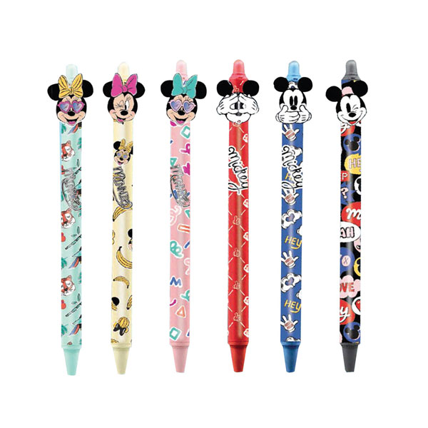Automatinis trinamas rašiklis COLORINO su DISNEY MICKEY, įvairių spalvų, 0,5 mm