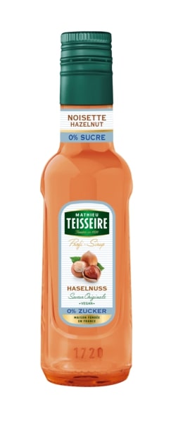 Syrup TEISSEIRE, hazelnut flavor, sugar-free, 0.25 l.