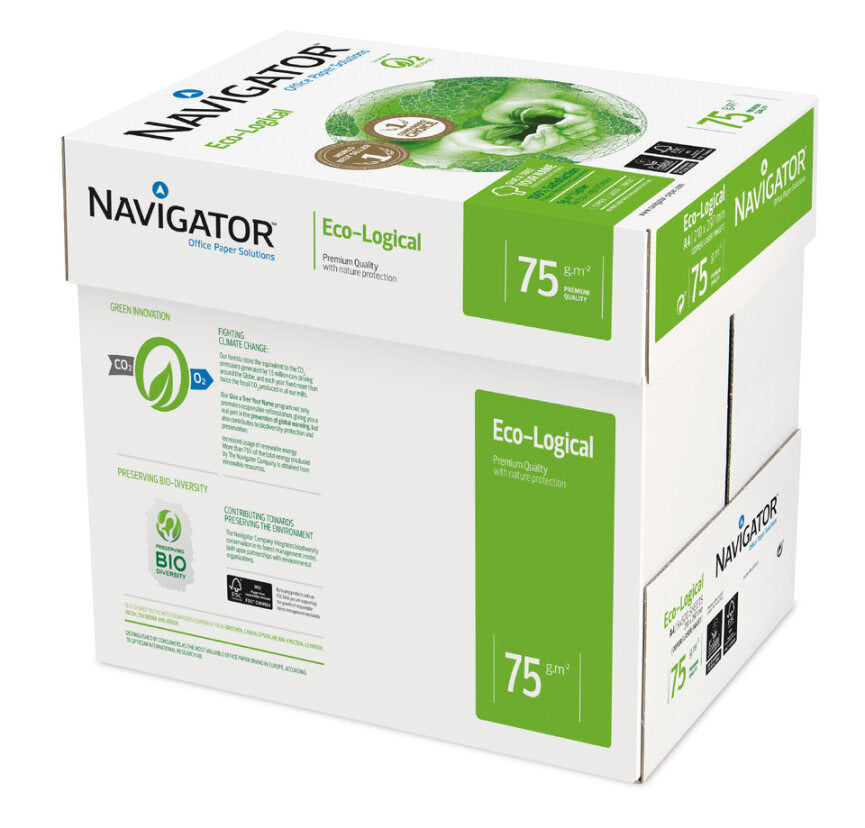 Office paper NAVIGATOR ECO-LOGICAL, A4, 75 g/m2, 500 sheets