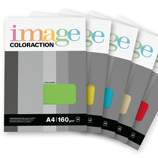 Spalvotas popierius IMAGE COLORACTION, A4, 160 gsm, 50 lapų, DESERT / pale yellow