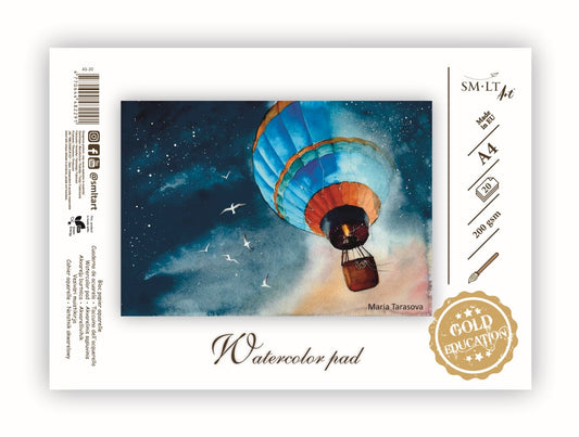 Sąsiuvinis akvarelei SMLT, A4, 20 lapų, 200 g/m²