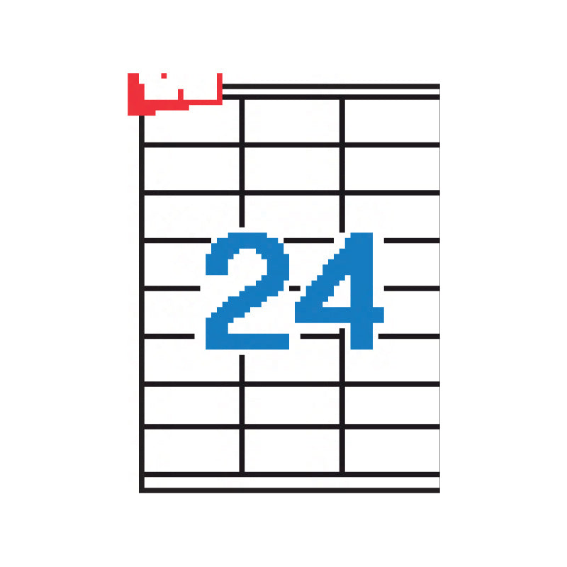 Lipnios etiketės APLI, 70 x 35 mm, A4, 24 lipdukai lape, 100 lapų, balta