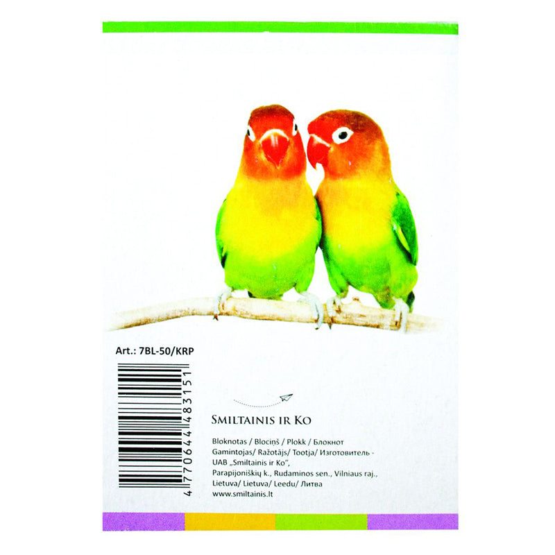 Bloknotas klijuotas viršuje SMLT, A6, 50 lapų, langeliais