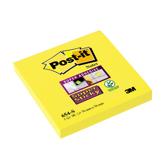 Lipnūs lapeliai Post-it Super sticky, 76 x 76 mm, 90 lapelių