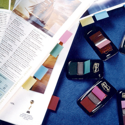 Lipnūs žymekliai Post-it, 25,4 x 43,2 mm, 50 lapelių, geltona