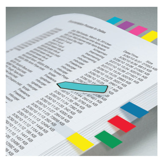 Lipnūs žymekliai Post-it, keičiami, 11,9 x 43,1 mm, 4 spalvos