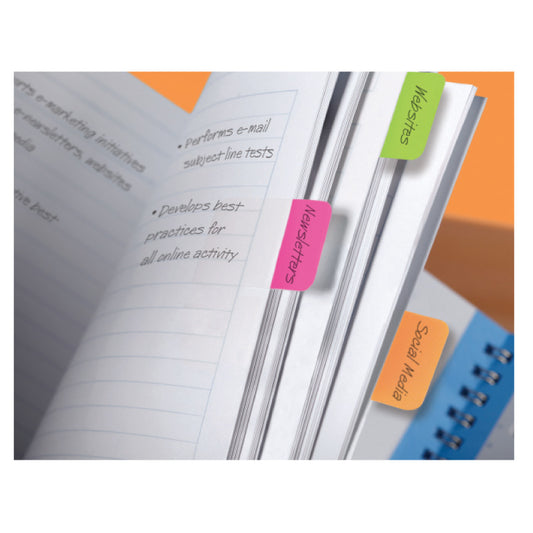 Lipnūs žymekliai Post-it, 25,4 x 38 mm, 3 spalvos