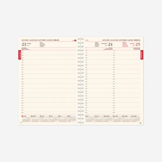 Kalendorius SENATOR DAY Spirex 2026, A4, PU