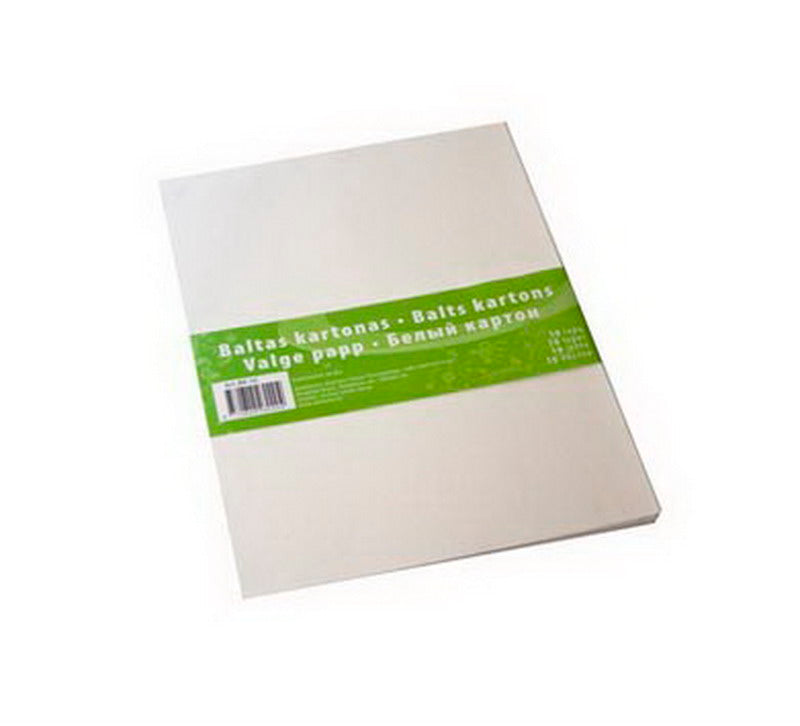 Baltas kartonas, A4, 10 lapų