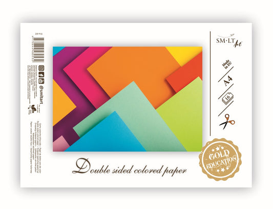 Spalvotas popierius SMLT, A4, dvipusis, 16 lapų, 80 g/m²
