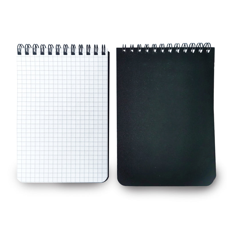 Bloknotas su spirale viršuje SMLT, A6, plastikinis viršelis, 60 lapų, langeliais