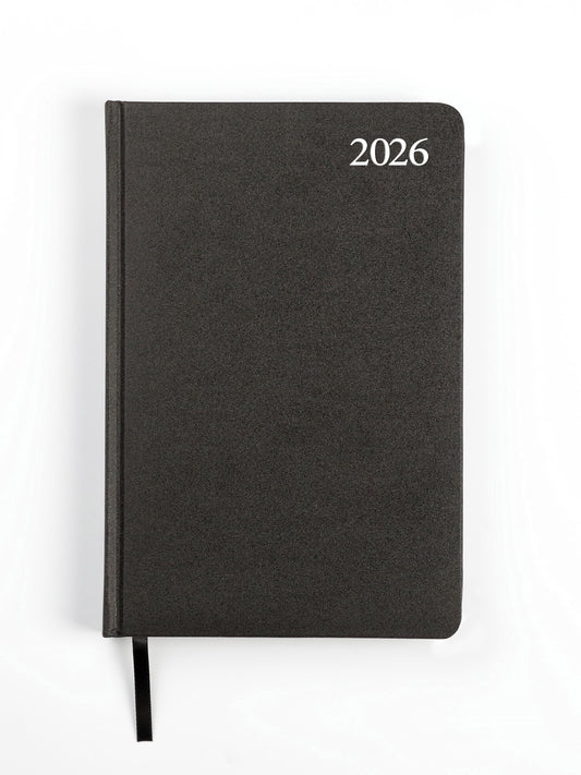 Kalendorius STANDARD 2026, PVC, A5, matinė juoda LT