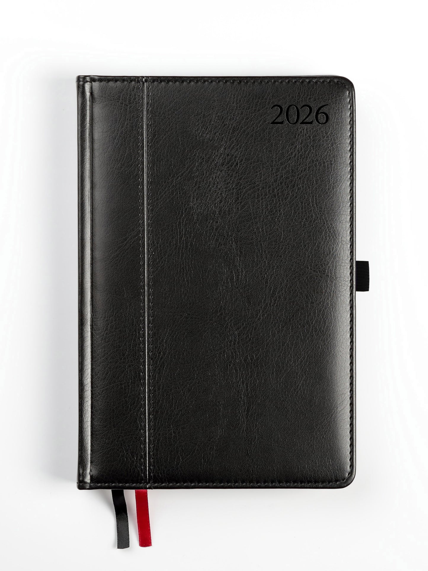 Kalendorius AMBASSADOR BLACK EDITION, 2026, PU, A5, matinė juoda