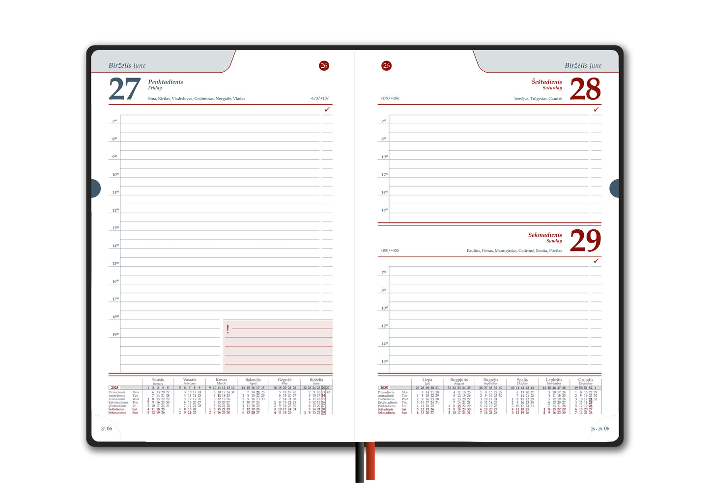 Kalendorius FASHION SPECIAL EDITION, 2026, PU, A5, tamsiai pilka sp. LT