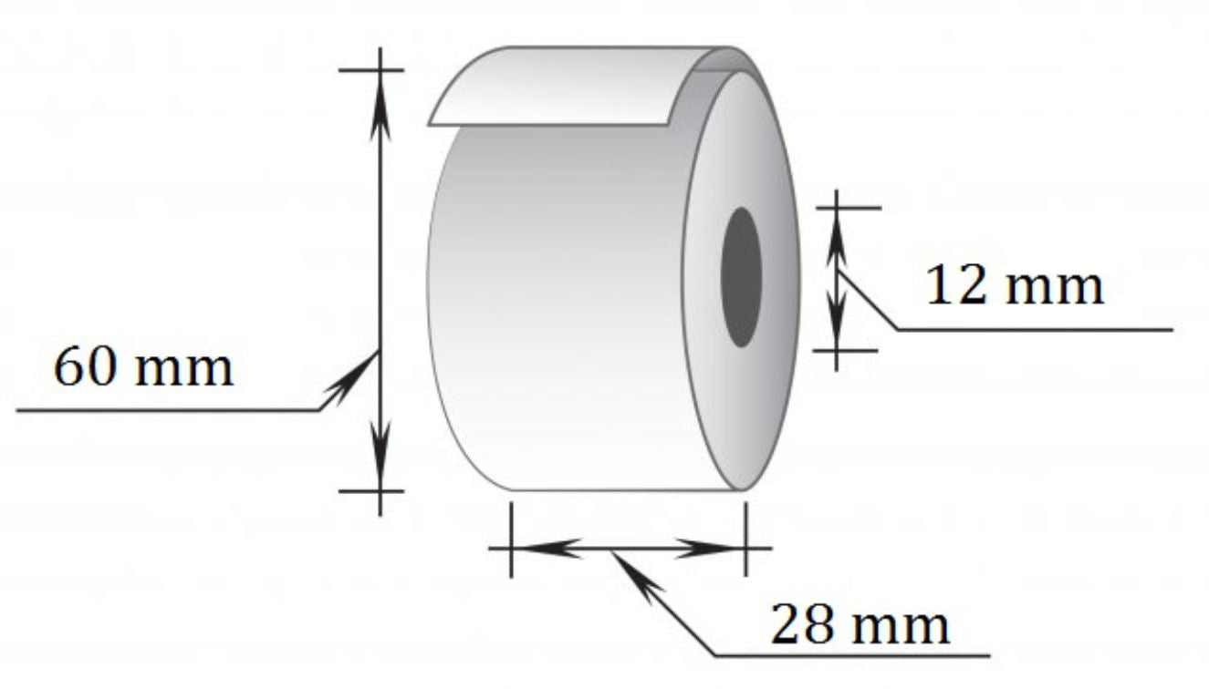 Terminė kasos juosta, 28 mm x 40 m/12 mm, 10 vnt/pak