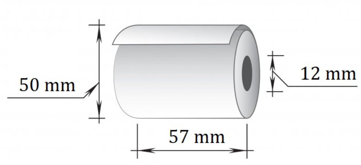Terminė kasos juosta, 57 mm x 30 m/12 mm, 10 vnt/pak