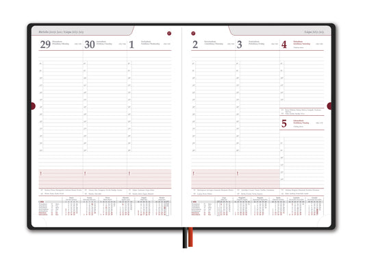 Calendar TRADITIONAL, 2026, PU, A4, black (Baltic)