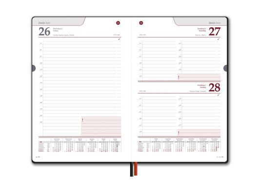 Kalendorius LINE , 2026, PU, A5, juoda  LT