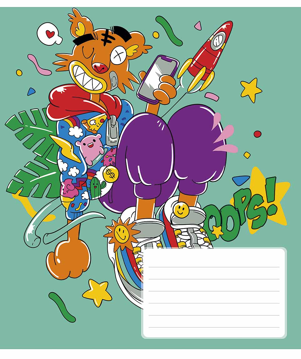 Sąsiuvinis Schoolboy, A5, 12 lapų, 60 gsm, langeliais