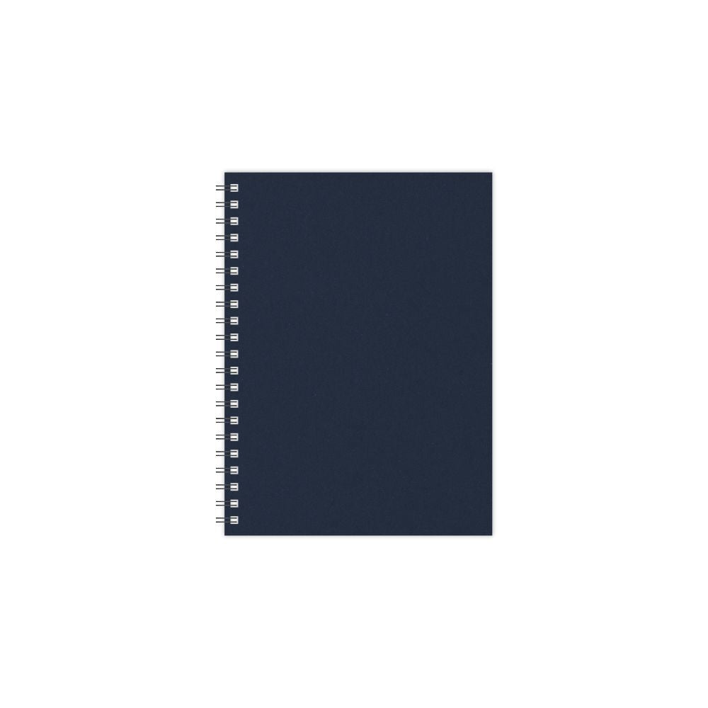 Kalendorius - užrašinė TIMER, su spirale, be datų, 140 x 184 mm, 224 lapai, taškeliais, kartoniniu viršeliu, tamsiai mėlyna