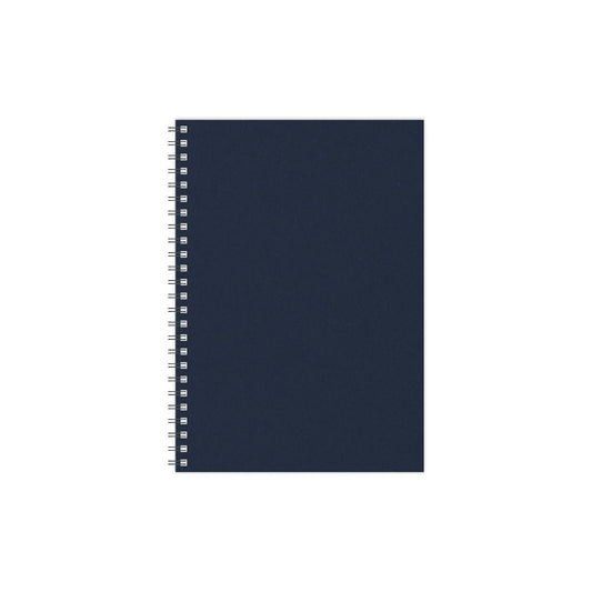 Kalendorius - užrašinė TIMER, su spirale, A5, be datų, 224 lapai, taškeliais, kartoniniu viršeliu, tamsiai mėlyna