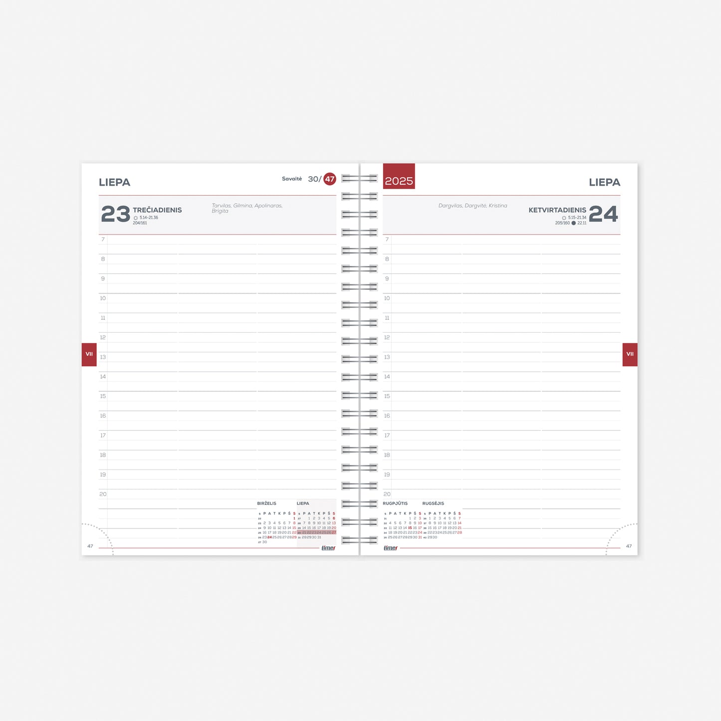 Kalendorius MOKSLO KNYGA 2025/2026 Aura, 14 x19 cm , su spirale, kartoninis viršelis