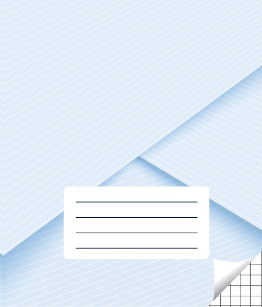 Sąsiuvinis langeliais, 12 lapų. Vidinių lapų gramatūra – 75 g/m2.