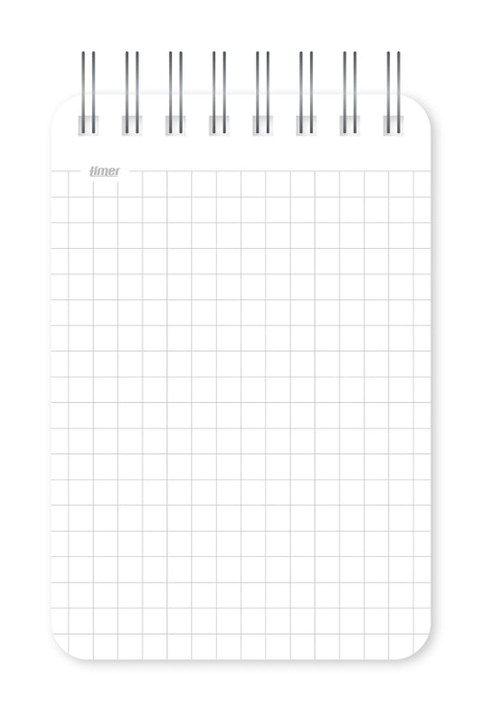 Notebook Classic A7, with a spiral from chicken, 80 sheets, with cells