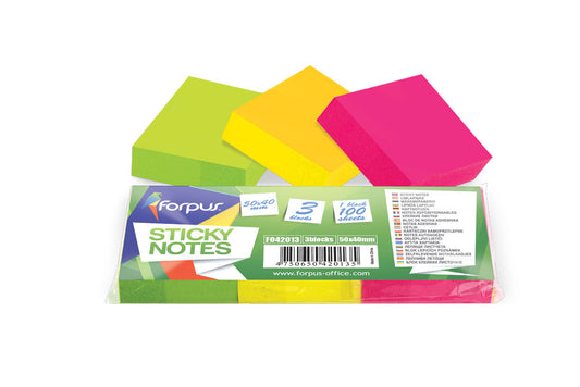Lipnūs lapeliai Forpus , 50 x 40 mm, 3 vnt./pak., įvairių sp.