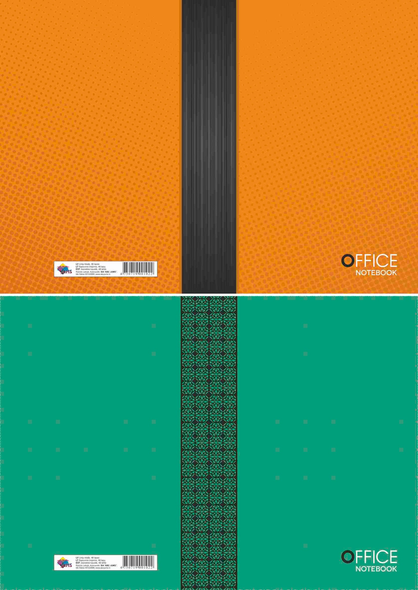 Sąsiuvinis segtas ABC JUMS OFFICE, A4, 48 lapai, linijomis