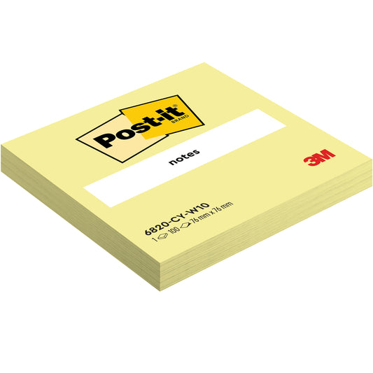 Lipnūs lapeliai Post-it®, 76x 76 mm, 100 lapelių, kanarėlės geltona