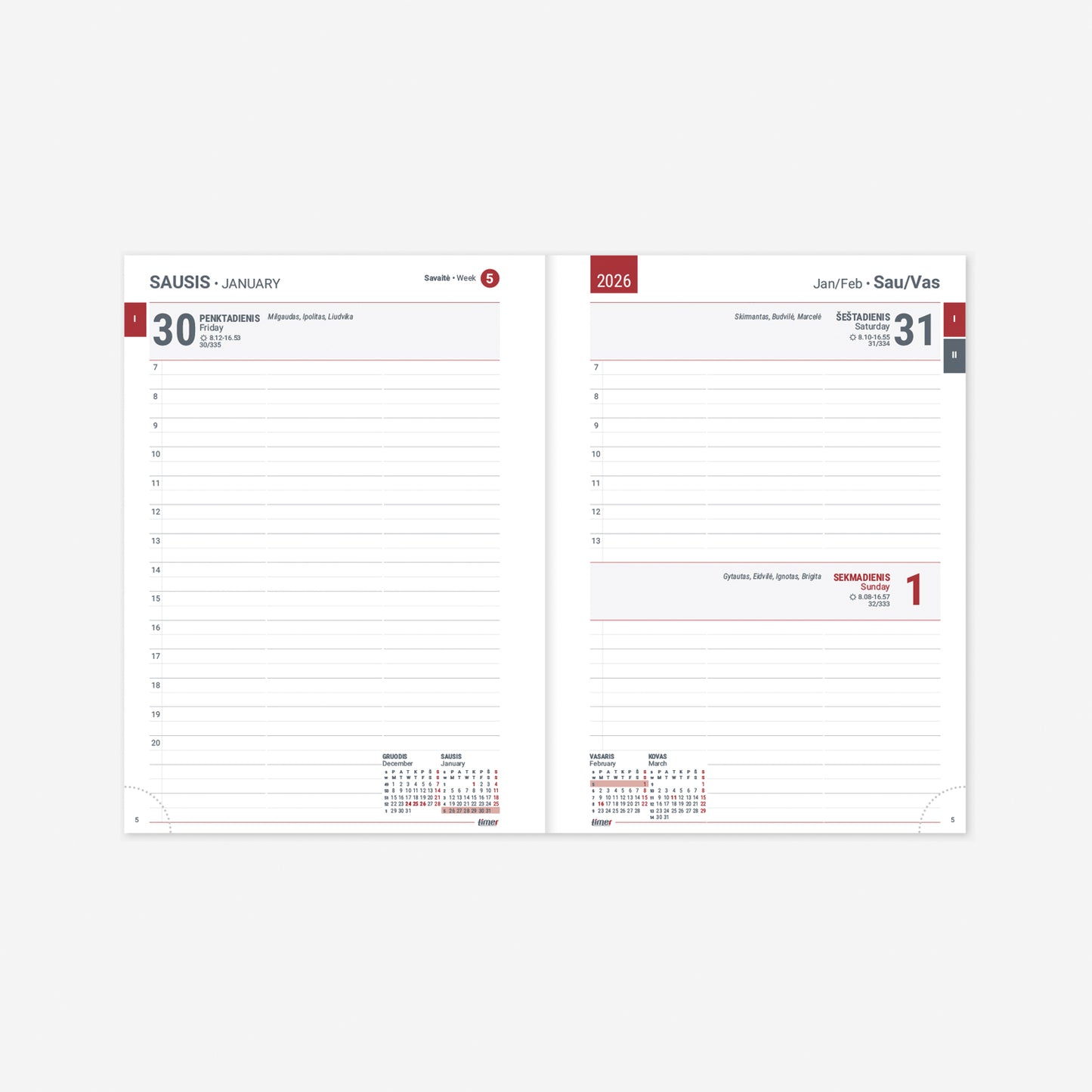 Kalendorius KANCLERIS Day 2026, Design Wonderland, kartoninis viršelis