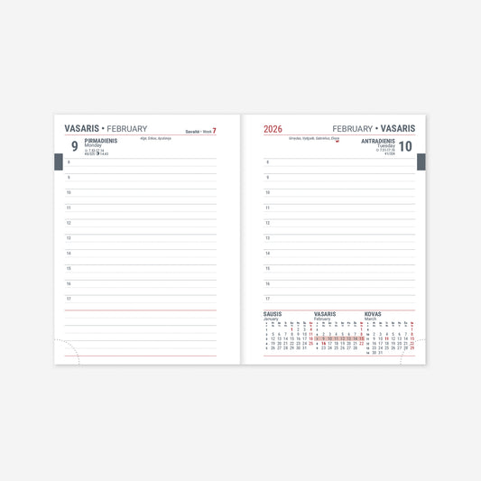 Kalendorius JUNIOR 2026, A6, Design May, kartoninis viršelis