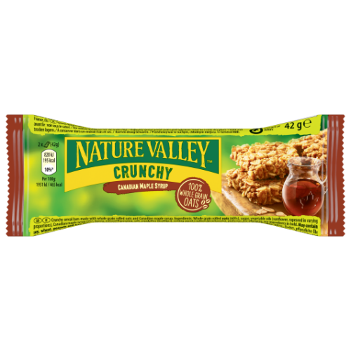 Crunchy cereal bar NATURE VALLEY Canadian maple syrup flavor 42g