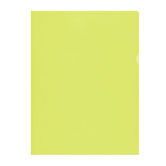 Dėklas dokumentams L forma A4, 115 mik., (pak. - 50 vnt.), geltonas