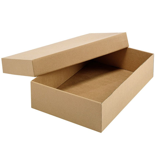 Dviejų dalių dovanų dėžutė, 350 x 240 x 85 mm, ruda