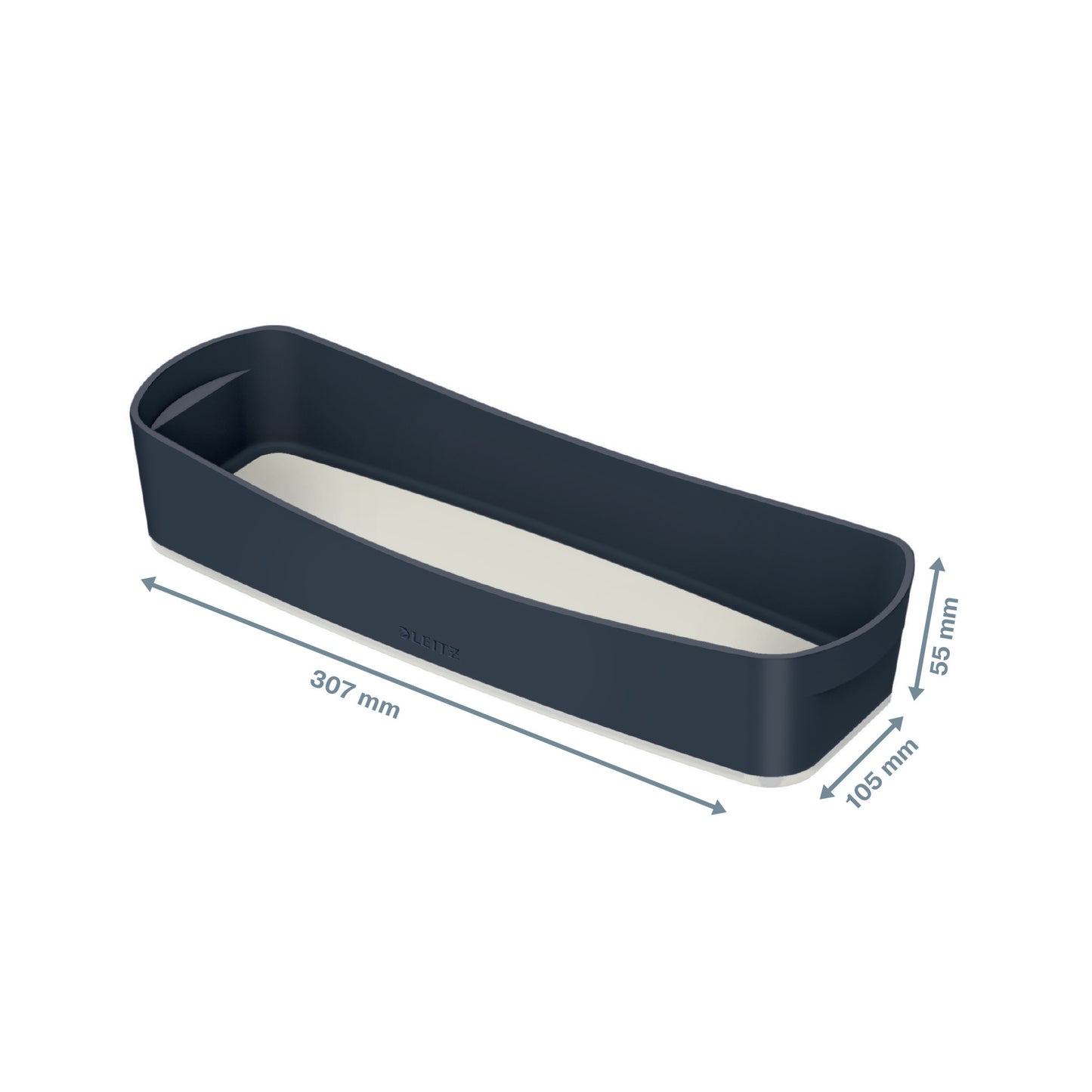 Daiktadėžė Cosy L:MyBox, pailga, pilkos sp.