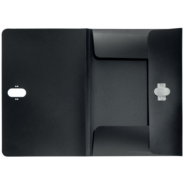 Aplankas dokumentams Leitz Recycle, A4, PP, 3 atvartai, juoodos sp.