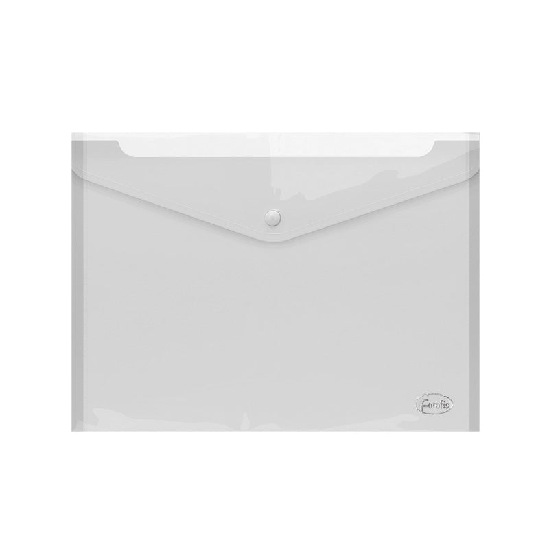 Aplankas (vokas) su spaustuku FOROFIS, PP, A4, 0,16 mm, skaidrus