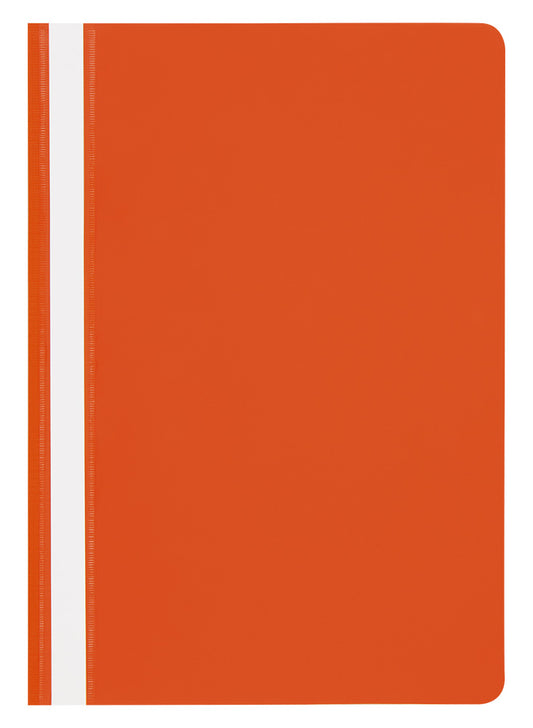 Aplankas dokumentams su įsegėle Panta Plast A4,  (pak. -10 vnt.), oranžinė