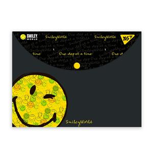Aplankas (vokas) su spaustuku YES "Smiley World", A4