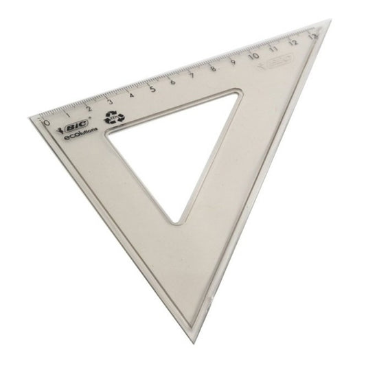 Triangular ruler BIC 45''45''90', 13 cm