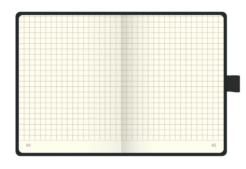 Notebook A6, squared, BRUNNEN Kompagnon, black, 96 sheets