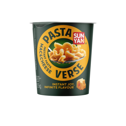 Greitai paruošiami makaronai SUN YAN, Pasta Verse, su sūrio ir grietinėlės padažu, 55g