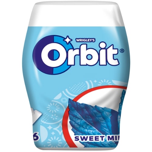 Chewing gum with sweeteners ORBIT sugar-free mint flavor sweet mint, 64g