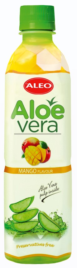 Refreshing juice drink ALEO Aleo vera, mango flavor, 500 ml
