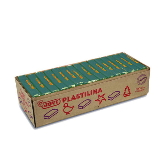 Plasticine JOVI, 350g., dark green color.
