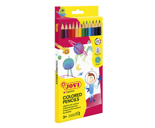 Spalvoti pieštukai šešiabriauniai JOVI