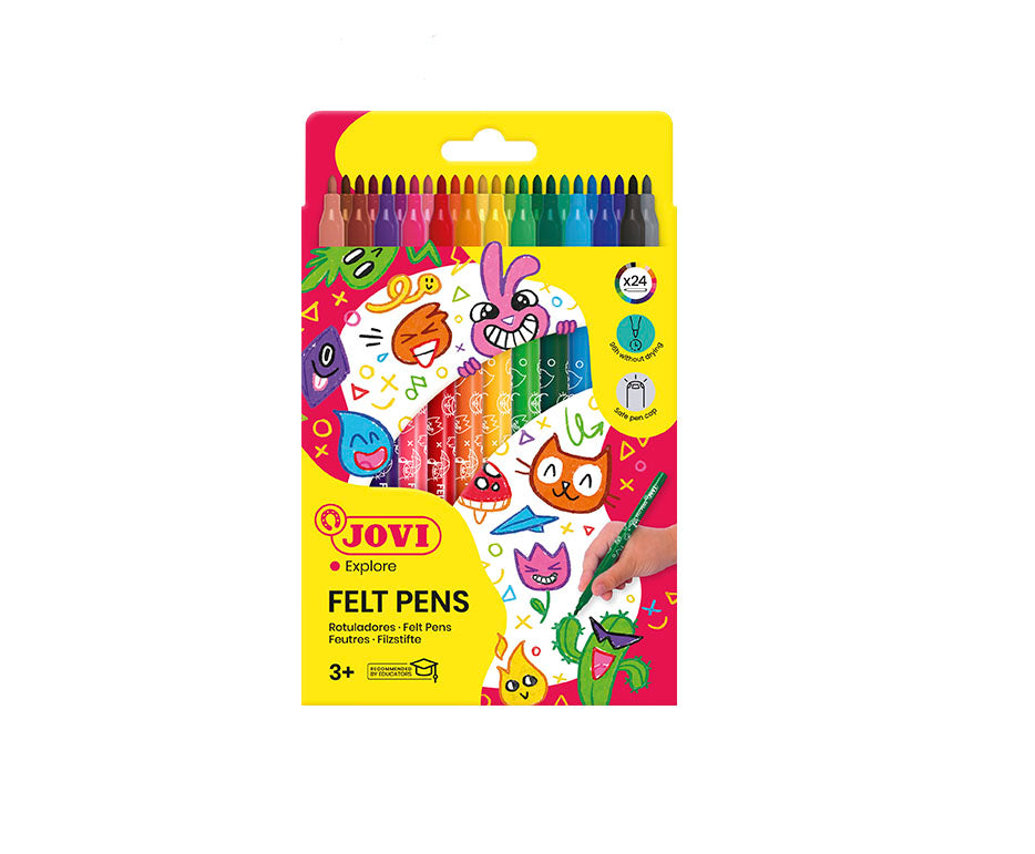 Flomasteriai JOVI, 24 spalvų rinkinys